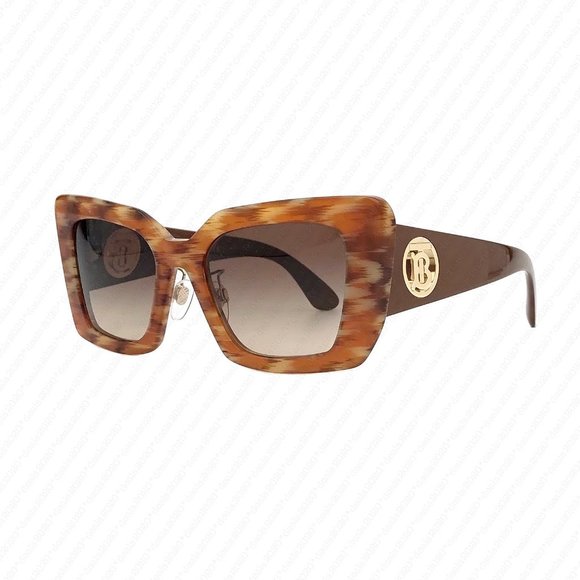 New Burberry Daisy BE4344F 394013 53mm Spotted Brown Sunglasses - Picture 3 of 12